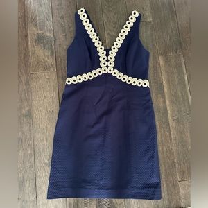 Lilly Pulitzer Navy Blue & Gold Dress